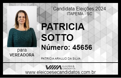 Candidato PATRICIA SOTTO 2024 - ITAPEMA - Eleições