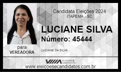 Candidato LUCIANE SILVA 2024 - ITAPEMA - Eleições