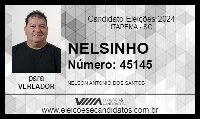 Candidato NELSINHO 2024 - ITAPEMA - Eleições