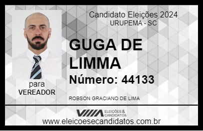 Candidato GUGA DE LIMMA 2024 - URUPEMA - Eleições