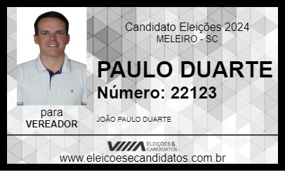 Candidato PAULO DUARTE 2024 - MELEIRO - Eleições