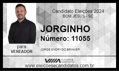 Candidato JORGE BRINKER 2024 - BOM JESUS - Eleições