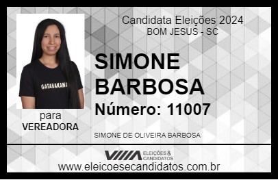 Candidato SIMONE BARBOSA 2024 - BOM JESUS - Eleições