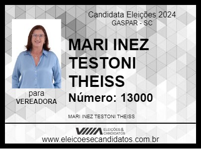 Candidato MARI INEZ 2024 - GASPAR - Eleições