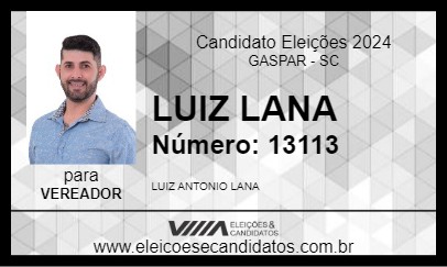 Candidato LUIZ LANA 2024 - GASPAR - Eleições