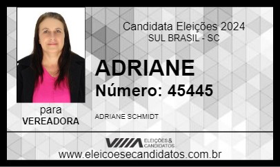 Candidato ADRIANE 2024 - SUL BRASIL - Eleições