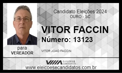 Candidato VITOR FACCIN 2024 - OURO - Eleições