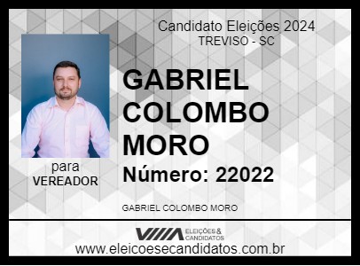 Candidato GABRIEL COLOMBO MORO 2024 - TREVISO - Eleições