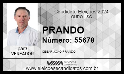 Candidato PRANDO 2024 - OURO - Eleições