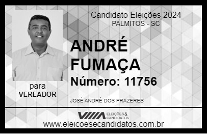 Candidato ANDRÉ FUMAÇA 2024 - PALMITOS - Eleições