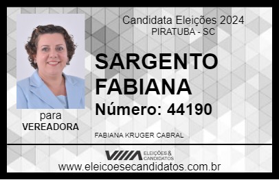 Candidato SARGENTO FABIANA 2024 - PIRATUBA - Eleições