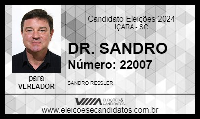 Candidato DR. SANDRO 2024 - IÇARA - Eleições