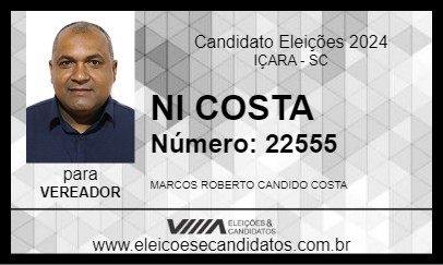 Candidato NI COSTA 2024 - IÇARA - Eleições