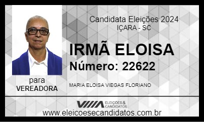 Candidato IRMÃ ELOISA 2024 - IÇARA - Eleições