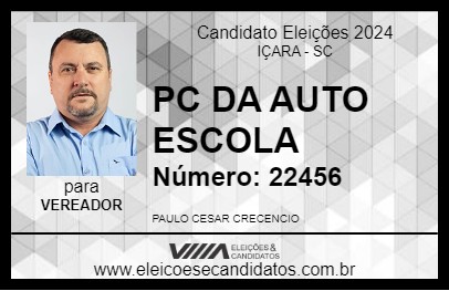 Candidato PC DA AUTO ESCOLA 2024 - IÇARA - Eleições