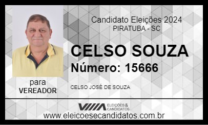 Candidato CELSO SOUZA 2024 - PIRATUBA - Eleições