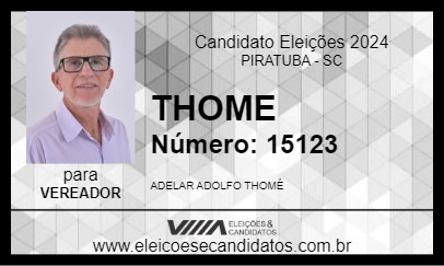 Candidato THOME 2024 - PIRATUBA - Eleições