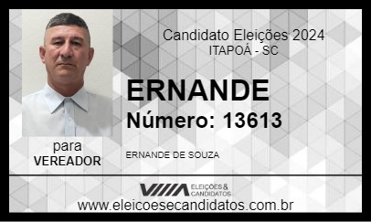 Candidato ERNANDE 2024 - ITAPOÁ - Eleições