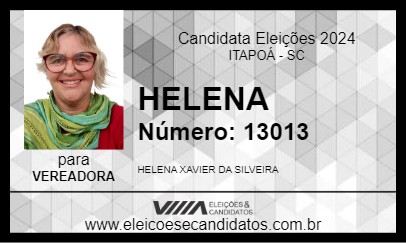 Candidato HELENA 2024 - ITAPOÁ - Eleições