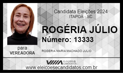 Candidato ROGÉRIA JÚLIO 2024 - ITAPOÁ - Eleições