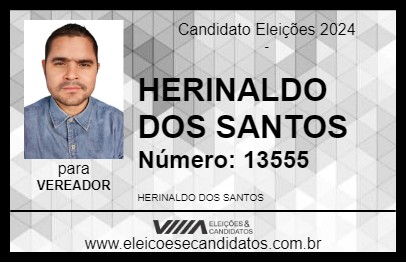 Candidato HERINALDO DOS SANTOS 2024 - ITAPOÁ - Eleições