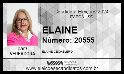 Candidato ELAINE 2024 - ITAPOÁ - Eleições