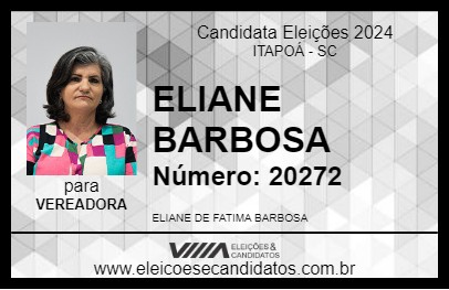 Candidato ELIANE BARBOSA 2024 - ITAPOÁ - Eleições