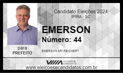 Candidato EMERSON 2024 - IPIRA - Eleições