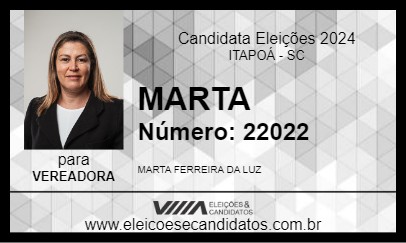 Candidato MARTA  2024 - ITAPOÁ - Eleições