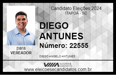 Candidato DIEGO ANTUNES 2024 - ITAPOÁ - Eleições