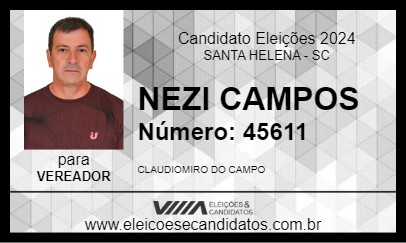 Candidato NEZI CAMPOS 2024 - SANTA HELENA - Eleições