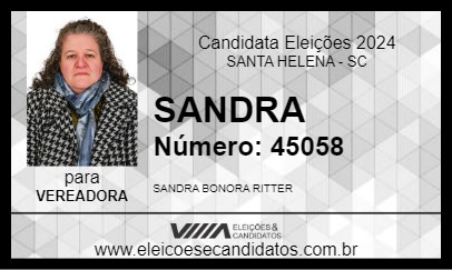 Candidato SANDRA 2024 - SANTA HELENA - Eleições