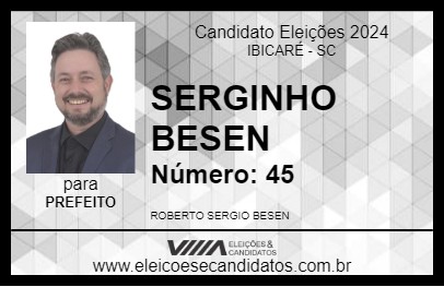 Candidato SERGINHO BESEN 2024 - IBICARÉ - Eleições