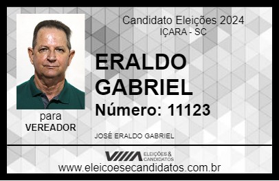 Candidato ERALDO GABRIEL 2024 - IÇARA - Eleições