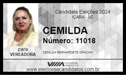 Candidato CEMILDA  2024 - IÇARA - Eleições