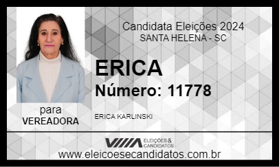 Candidato ERICA 2024 - SANTA HELENA - Eleições