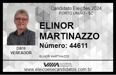 Candidato ELINOR MARTINAZZO 2024 - PORTO UNIÃO - Eleições