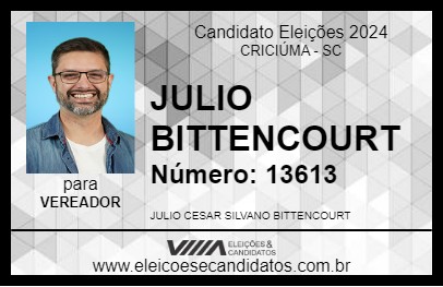 Candidato JULIO BITTENCOURT 2024 - CRICIÚMA - Eleições