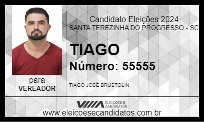 Candidato TIAGO 2024 - SANTA TEREZINHA DO PROGRESSO - Eleições