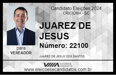 Candidato JUAREZ DE JESUS 2024 - CRICIÚMA - Eleições