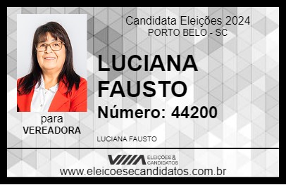 Candidato LUCIANA FAUSTO 2024 - PORTO BELO - Eleições