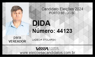 Candidato DIDA  2024 - PORTO BELO - Eleições