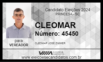 Candidato CLEOMAR 2024 - PRINCESA - Eleições