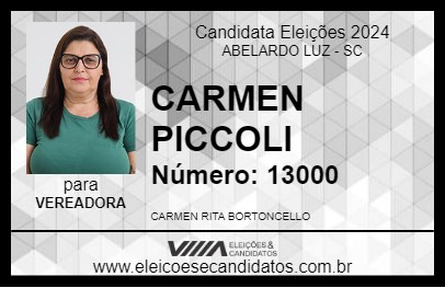 Candidato CARMEN PICCOLI 2024 - ABELARDO LUZ - Eleições