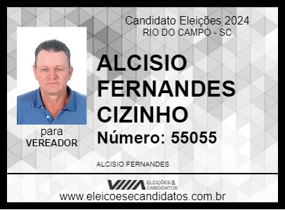 Candidato ALCISIO FERNANDES CIZINHO  2024 - RIO DO CAMPO - Eleições