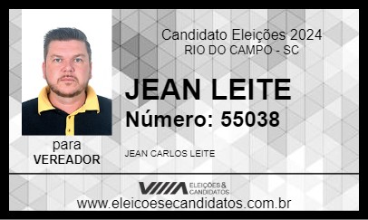 Candidato JEAN LEITE  2024 - RIO DO CAMPO - Eleições