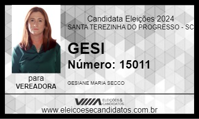 Candidato GESI 2024 - SANTA TEREZINHA DO PROGRESSO - Eleições