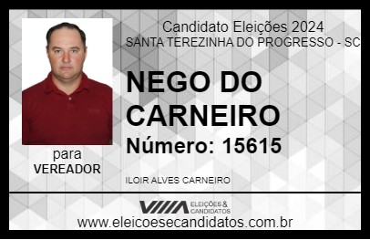 Candidato NEGO DO CARNEIRO 2024 - SANTA TEREZINHA DO PROGRESSO - Eleições