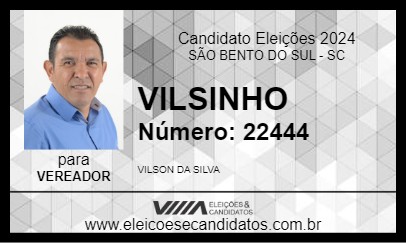 Candidato VILSINHO 2024 - SÃO BENTO DO SUL - Eleições