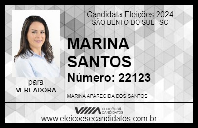 Candidato MARINA SANTOS 2024 - SÃO BENTO DO SUL - Eleições